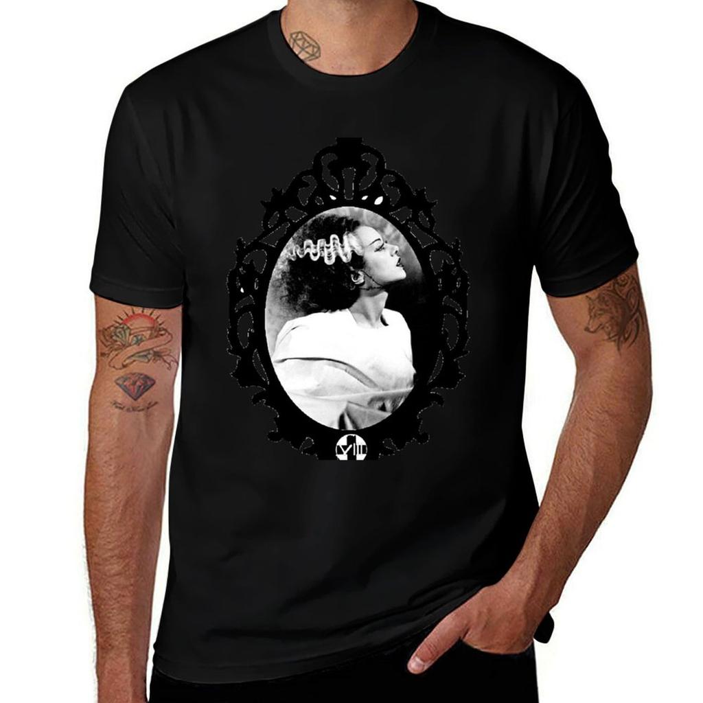 Vintage Çerçeveli Frankenstein'ın Gelin Tişörtü G Unisex Tişörtler Unisex Tişört İçin Özel Baskı Unisex Tişörtler Unisex Tişört İçin