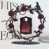 Dark Night Rose Rotating Acrylic Photo Frame Organizer