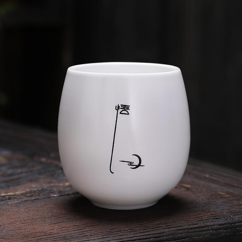Ceramic Single Cup Coffeeware Teaware Kung Fu Tea Accessories Cups Kitchen Dining Bar Home Garden