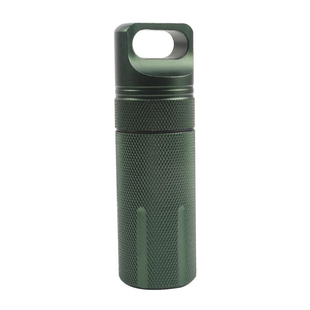 Aluminum Alloy Waterproof Pill Case Portable Sealed Medicine Bottle First Aid Outdoor Storage Container Single Piece Tank Box