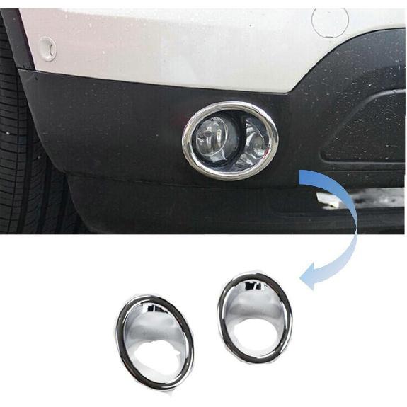 2Pcs Front Fog Light Lamp Cover Trim for Ford Explorer 2011 2012 2013 2014 2015 ABS Chrome