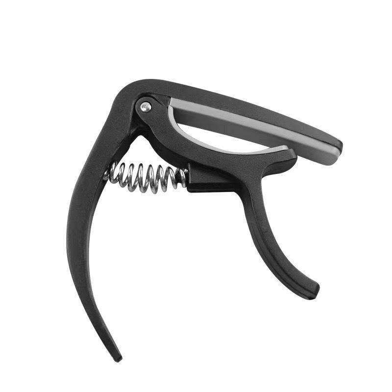 Black ABS Guitar & Ukulele Capo with String Winder - Ideal for Folk & Nylon Instruments Nylon Capo