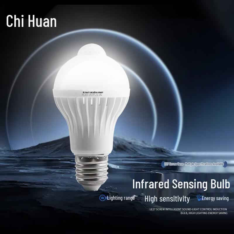 LED Motion Sensor Light Bulb with Light Control