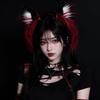 Soft Plush Faux Fur Headwear Red Black Halloween Hair Hoop Wolf Ears Headband  Club Events