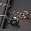 European and American Double Layer Heart Pendant Titanium Necklace - Valentine's Day Gift