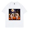 Funny Ghost Golden Retriever TShirt Halloween Dog Selfie Graphic T Shirts Unisex Unisex Clothing Gothic Fashion TShirts Streetwear
