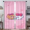 Elegant Room Curtains for Living Room L-LINE Partition Home Interior Curtains 2 Pieces Halloween Decoration Window Curtain Child