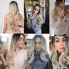 HENRY MARGU Blond Platinový Ombre Hnědý Syntetický Paruka pro Ženy Dlouhá Vlnitá Přirozená Paruka Cosplay Paruka s Cestičkou Uprostřed Žáruvzdorná