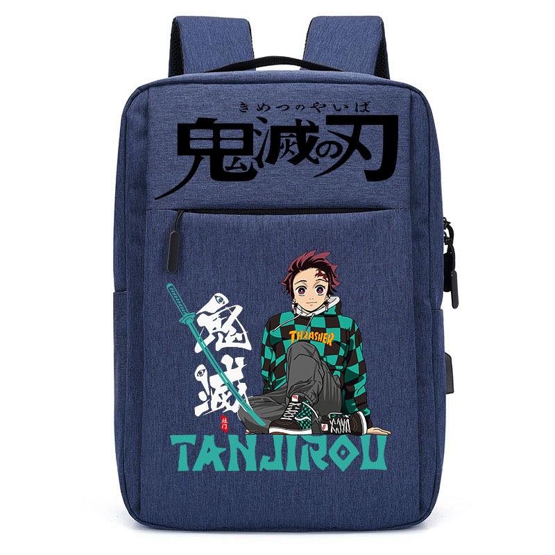 Japan Cartoon Comics Demon Slayer USB Charging Backpack Large Capacity Student Casual Backpack 0004