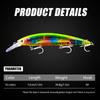 Hard Lure Minnow 13cm-36g Sinking Minnow Hard Bait Fishing Lures Minnow with Treble Hook