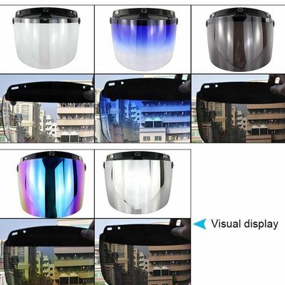 Motorcycle UV Protection Windproof Retro Fashion Sunshade Lens Gradient Change Universal 3-button Anti-scratch Helmet Windscreen