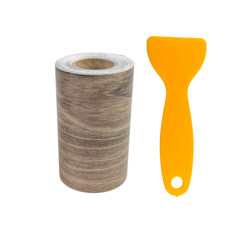 1roll 8cm/3.15in wide antique wood grain waterproof sticker with damaged window sill repair,skirting board,door frame,waistline