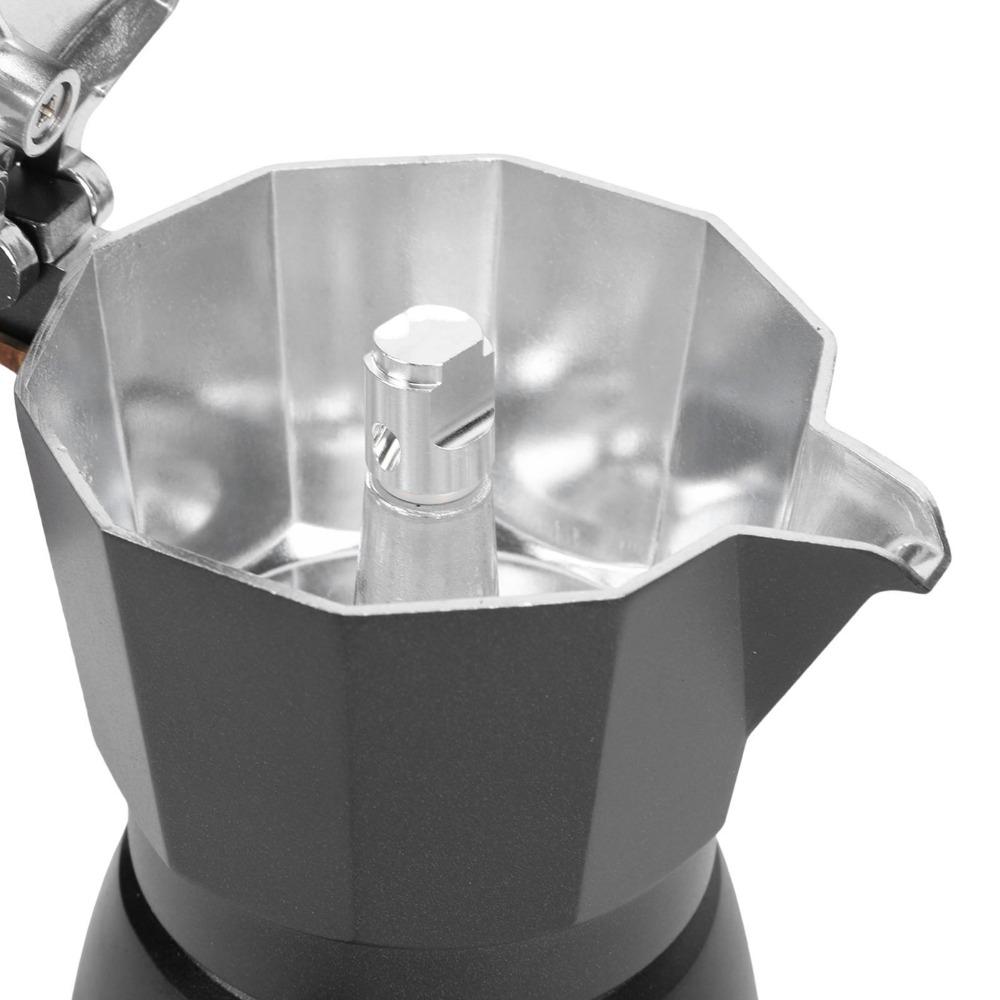Aluminum Alloy Stovetop Espresso Maker 2 Cup Capacity Italian Greca Coffee Maker For Mocha Coffee