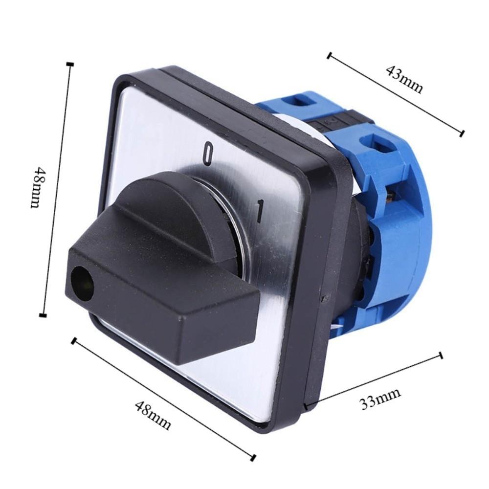 LW26-20 C02/1 Changeover Selector Control Switch 2Position 4 Terminals AC 690V 20A Rotary Cam Selector Black Blue Locking Type