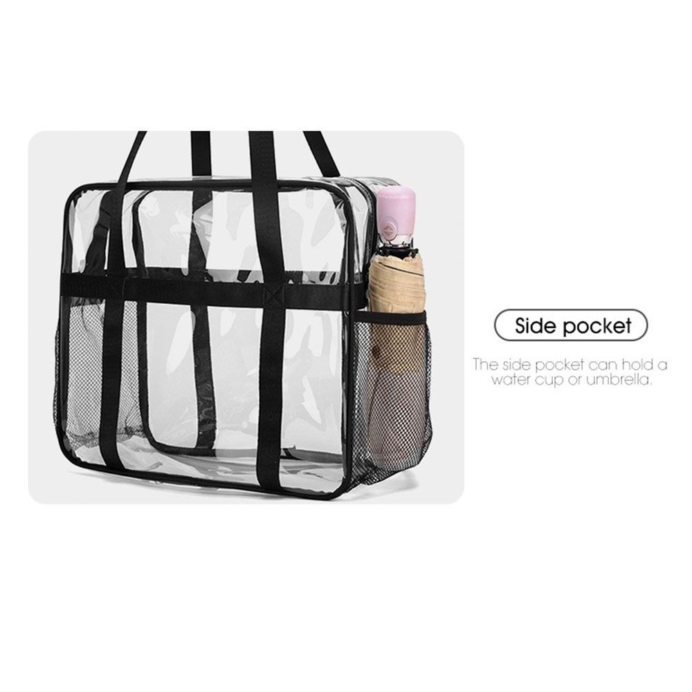 Large Capacity Transparent Crossbody Bag Waterproof Portable Toiletries Handbag PVC Material Lightweight Washing Storage Bag