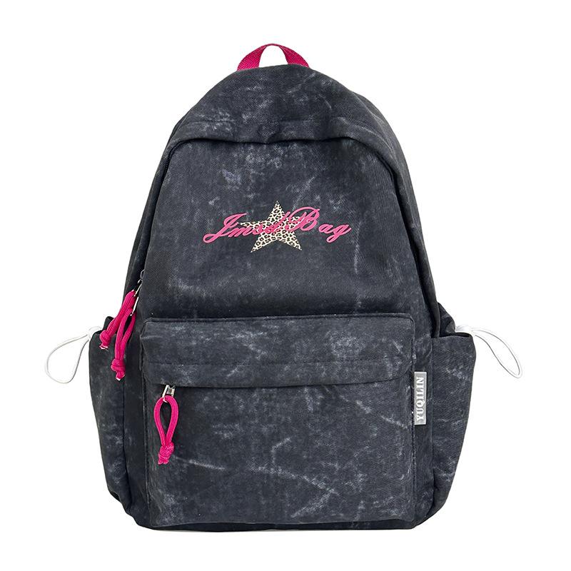 Zaino graffiti versione coreana zaino scuola superiore studente universitario zaino grande capacità zaino maschile e femminile coppie stampa tie-dye zaino moda