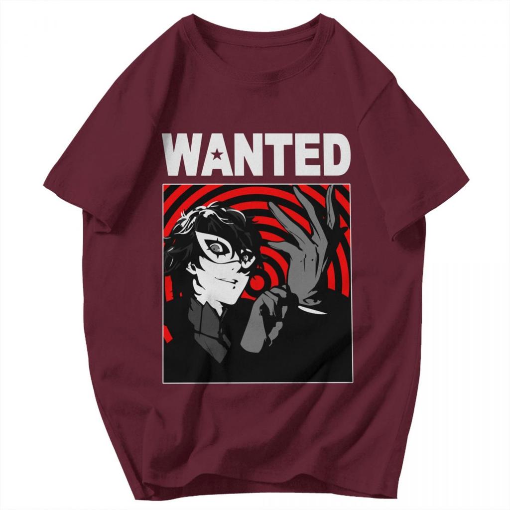 Men T Shirt Persona Game Wanted Joker Pops Y2K Graphic Short Sleeve Unisex Clothing T Shirts