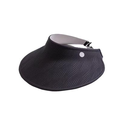 Simple Empty Top Seamless Hat Textured Sun Hat Women's Outdoor UV Protection Large Brim Face Covering Sun Hat