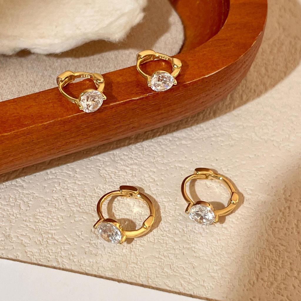 S925 Sterling Silver Minimalist Diamond Ear Cuffs for Women - Exquisite, Stackable, and High-End Japanese Ear Jewelry