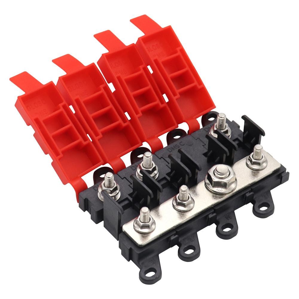 Distribution Block 1 in 3 out 3-way Fuse Holder With Fuse 30A 60A 100A