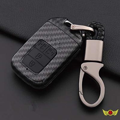 Mad Max Typ 5 Karbon-Stil Smart Key Hülle für Honda Autos Odyssey / Freed 4-Tasten-Typ, Schwarz