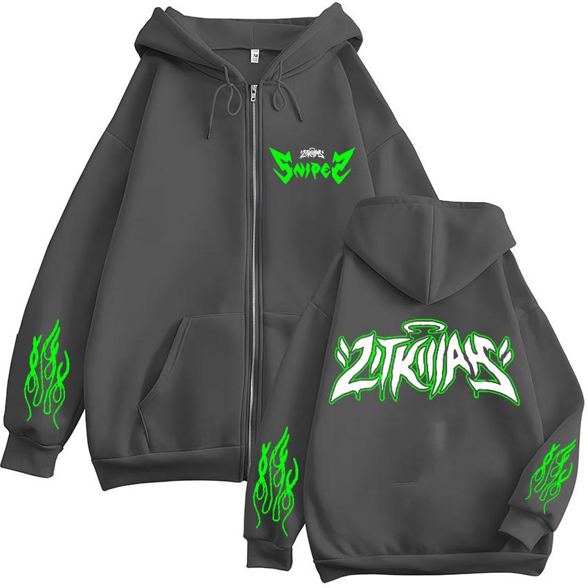 Rapper Lit Killah Tour  Album Zip Up Hoody Men Women Y2K Fashion Harajuku Sweatshirt Hip Hop Gothic Long Sleeve Jacket Hoody
