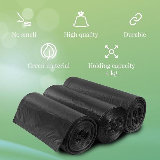 Origami Garbage Bags for Dustbin | Small Size 180 Count (30 Bags x 6 Rolls) | 17 x 19 Inch Disposable Trash Bags | Suitable for Wet