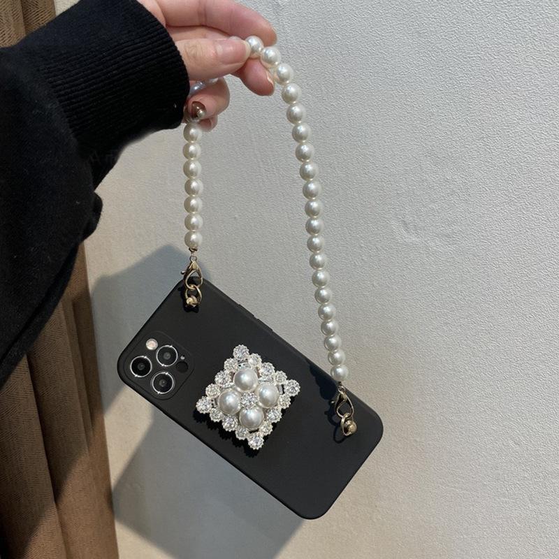 

Apple 16 Mobile Phone Case For Iphone 14 Pearl Handheld 17Air Silicone Straight Edge 15Promax Women iPhone 7/8/SE 2020