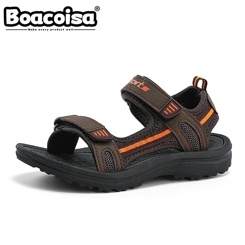 

Children s Sandals Breathable Sport for Boys Girls Casual Children Beach Shoes Kids Soft Sole Open Toe Sandal Shoes 31 коричневий