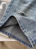 Plus Size High-Waisted Ripped Denim Shorts for Women - Summer Loose Slimming Wide-Leg Style