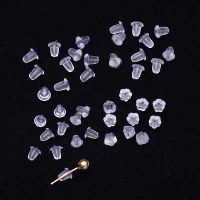 1000 Stück Bullet-Ohrstöpsel, weiche Gummi-Ohrstöpsel, transparente Pflaumenstecker, antiallergische Ohrstecker, Zubehör