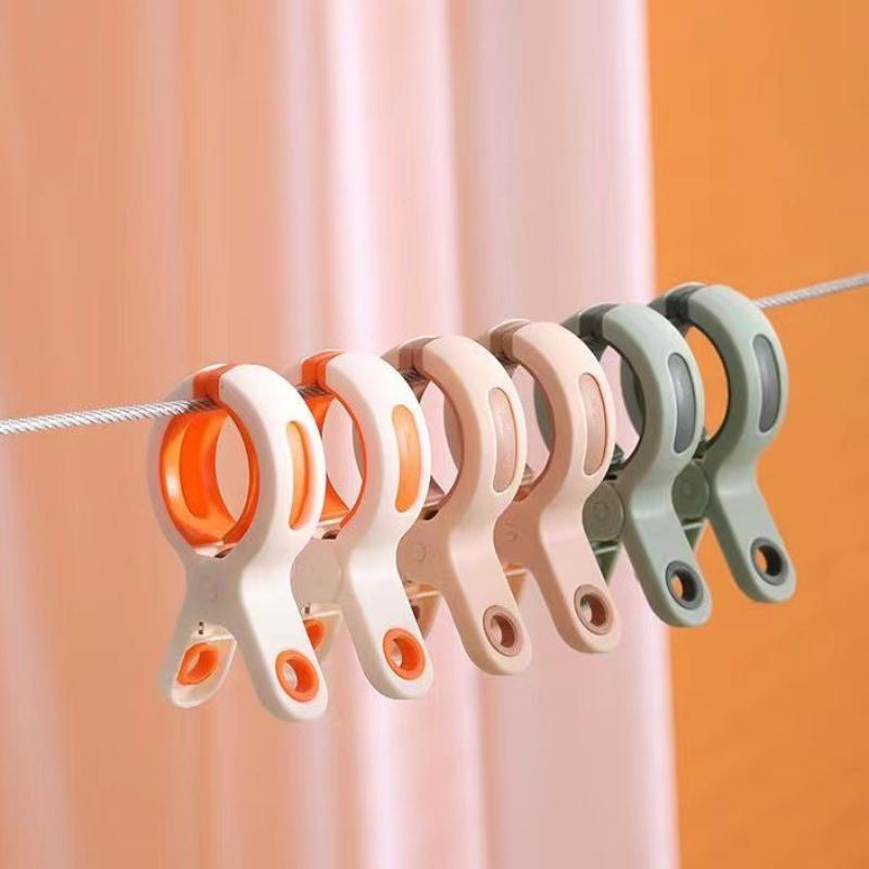 3/6Pcs Beach Towel Clips Reusable Large Windproof Clothes Pegs Plastic Strong Clothespins Laundry Tong For Blankets Coats Towel