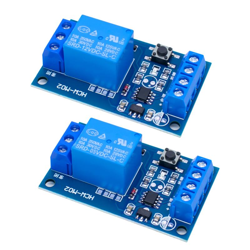 5V 12V Single Bond Button Bistable Relay Module Modified Car Start and Stop Self-Locking Switch One Key For Arduino