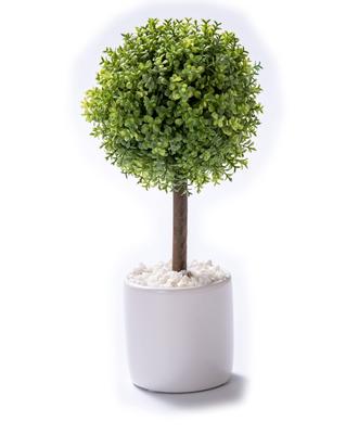 Nippon Insole Industry Interior Green Ornamental Plant Fake Mini Artificial Flower White with Pot Photocatalyst Deodorizing Disinfecting Made In