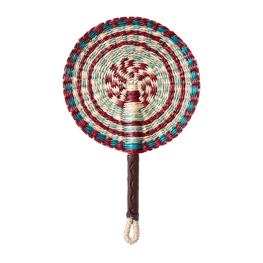 Vintage Seagrass Woven Fan Bohemian Summer Cooling Fan Decorative Handheld Fans Home Decoration