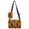 New MLB Monogram Collection Polyester Camera Bag Shoulder Bag Crossbody Bag Regular Unisex Brown 3ACRM1026-43BRD