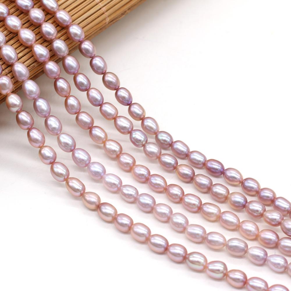 1 Sträng DIY Risformade Pärlor 2-7mm För Smyckestillverkning DIY Halsband Armband Örhängen Tillbehör Kedja 36cm