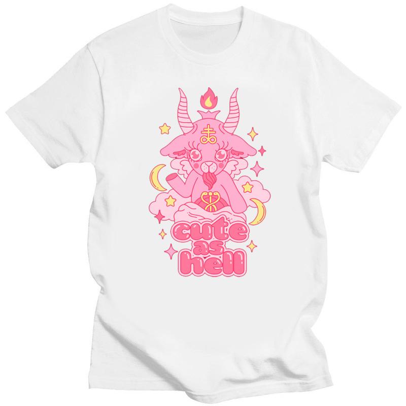 Kawaii Pastel Goth Cute Creepy Black Cat Tshirt Women Summer XS-4XL Tops Creative Pattern Personalized Street Tee Y2k