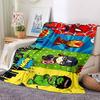 1pc Superheroes Comics Flannel Throw Blanket - HD Printed Lightweight Soft Warm All-Season Blanket for Sofa, Bed, Travel, Camping 128