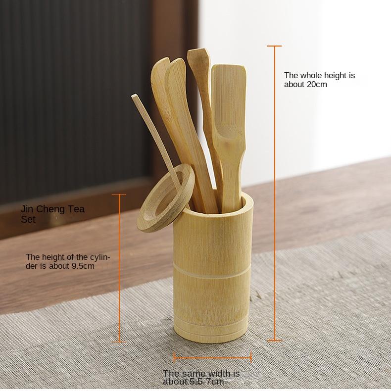 Bamboo Tea Ceremony Six Gentlemen Set Kung Fu Tea Set Bamboo Accessories Tea Spoon Tea Clamp Tweez Tea Shovel