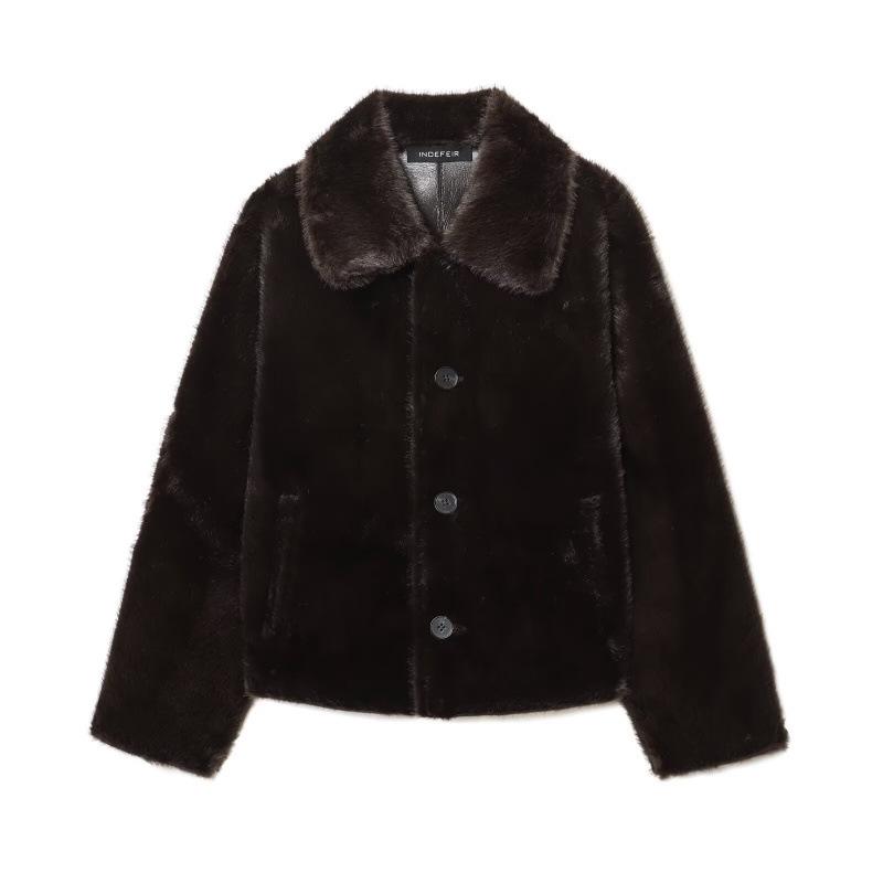 Dual-Sided Faux Leather Reversible Jacket for Women