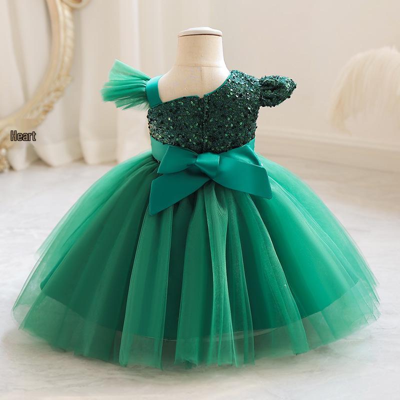 Luxuriöses flauschiges Netz-Prinzessinnenkleid für Mädchen für Abendauftritte und Geburtstage