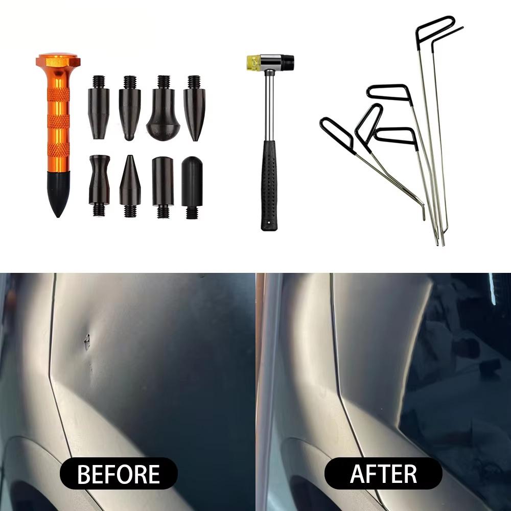 Professional Automotive Paintless Dent Removal Tools Car Dent Puller Rod Hook Hammer Door Dent Ding Hail Fix Removal Tools