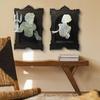 Luminous Mirror Stickers,Sculpture Art Canvas Modern Family Bedroom Decor