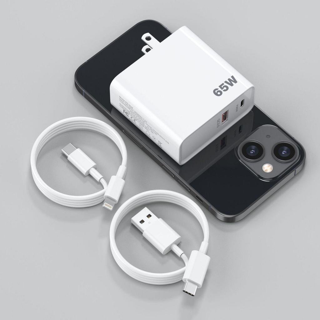 65W GaN PD Fast Charger: USB-C Travel Plug for Phones & Laptops (EU Standard)