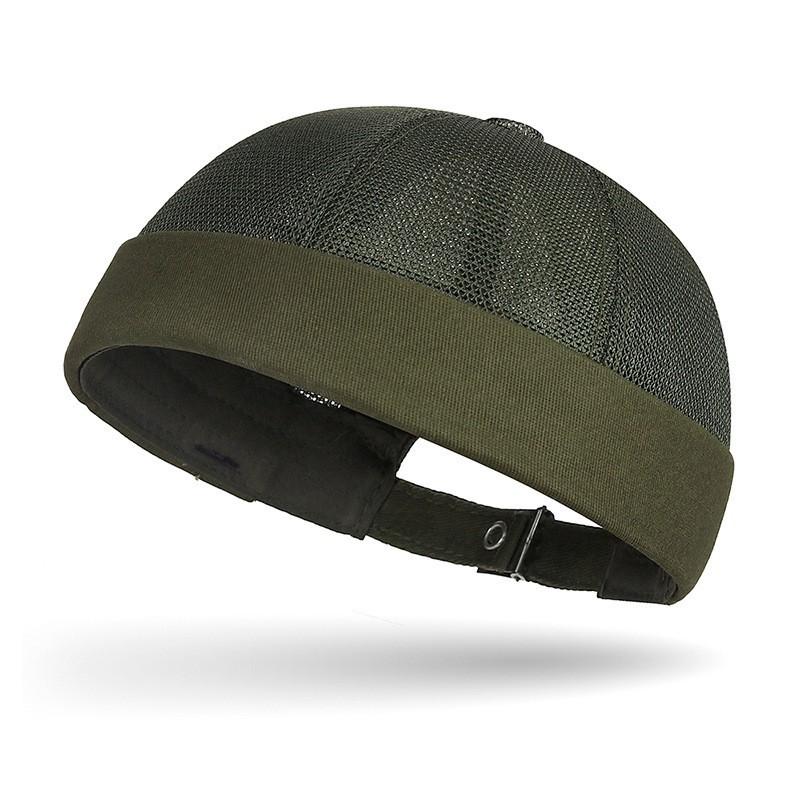 Spring and Summer Brimless Melon Skin Adjustable Hip-hop Hat Fashionable Men and Women Handsome Landlord Hat Simple Breathable G