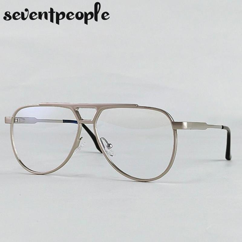 Steampunk Pilot Oval Sunglasses Men Luxury Brand Vintage Punk Metal Outdoor Sun Glasses For Male Trendy Double Beam Shades