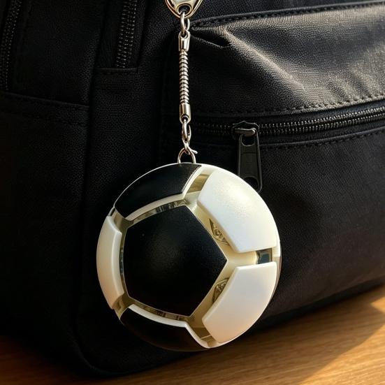 Keychain Pendant Mini Football Shape Team Logo Keychain Portable Decompression
