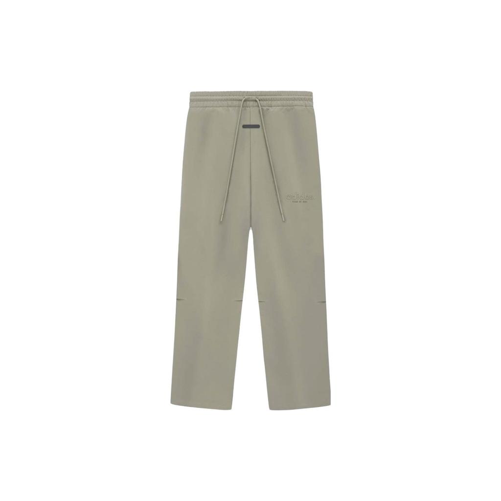 Fear of God x Adidas Essentials Drawstring Mid-Rise Knit Track Pants Unisex Bottoms Clay IS8723
