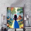 Disney 5D DIY Diamond Painting Snow White Healing Illustration, Embroidered Mosaic Cross Stitch Home Decor Gift Crafts